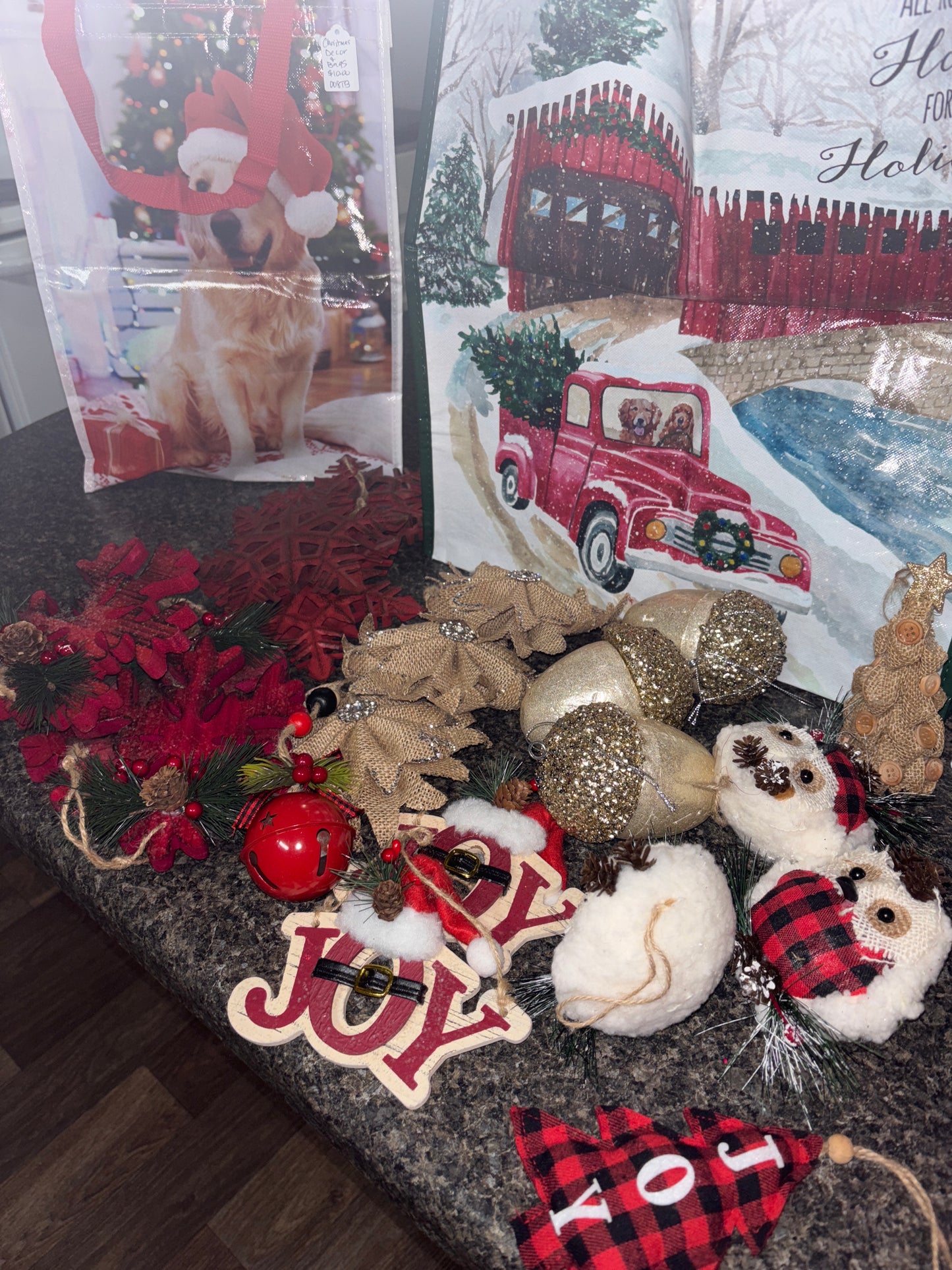 Christmas Decorations and Bags