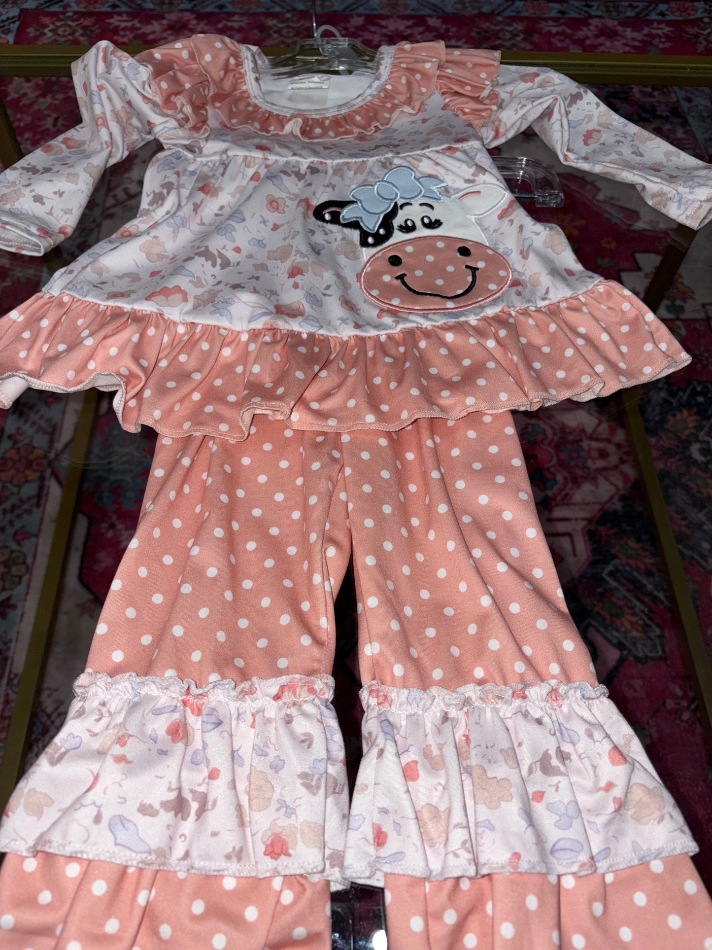 Girls Cow 2 Piece Set
