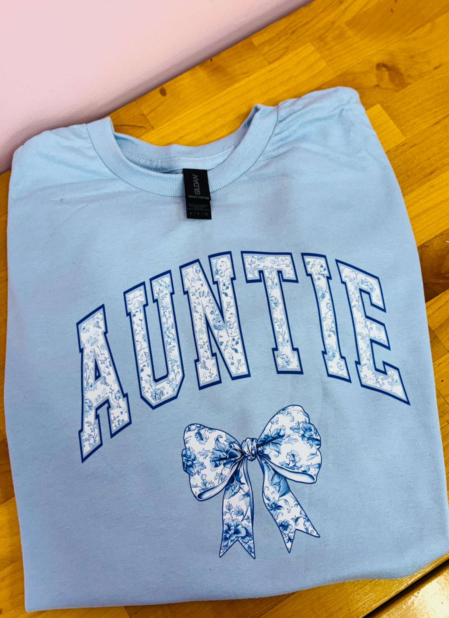 Blue Auntie Floral Tee