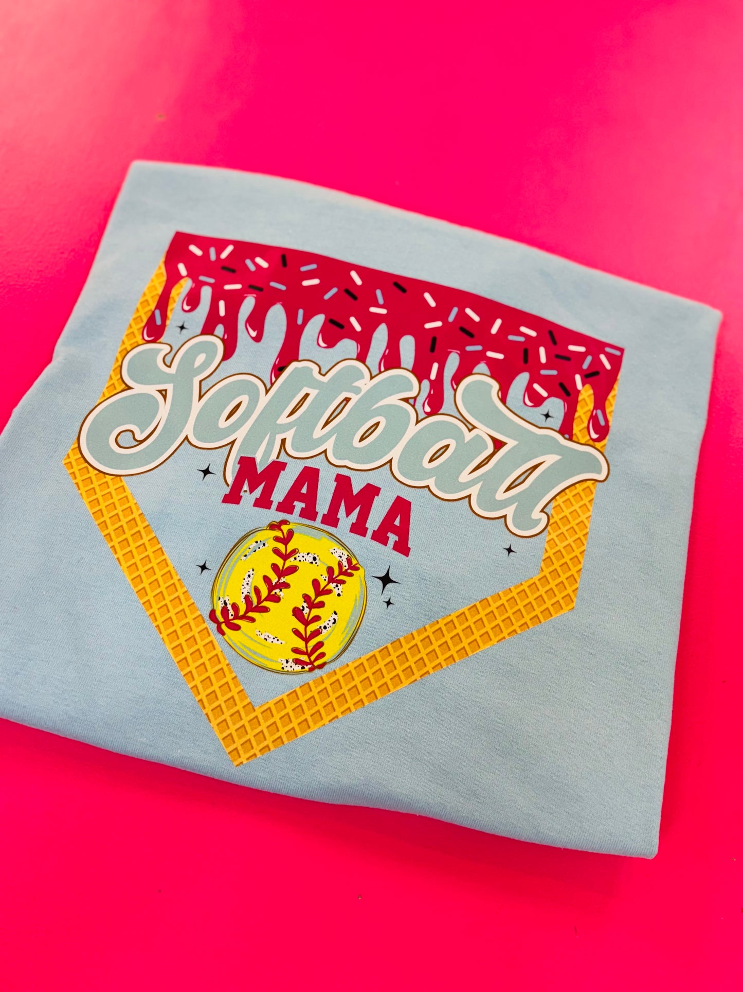 Softball Mama Drip Tee