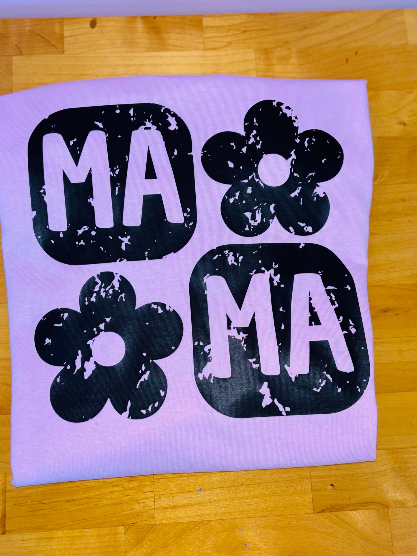 Mama Flowered Pink Tee