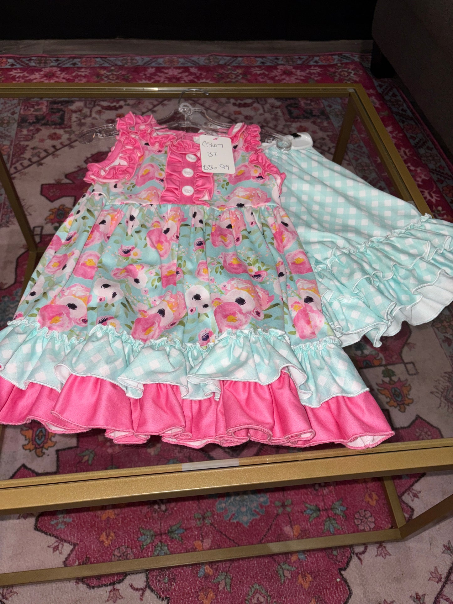 Girls Pink Flower Dress