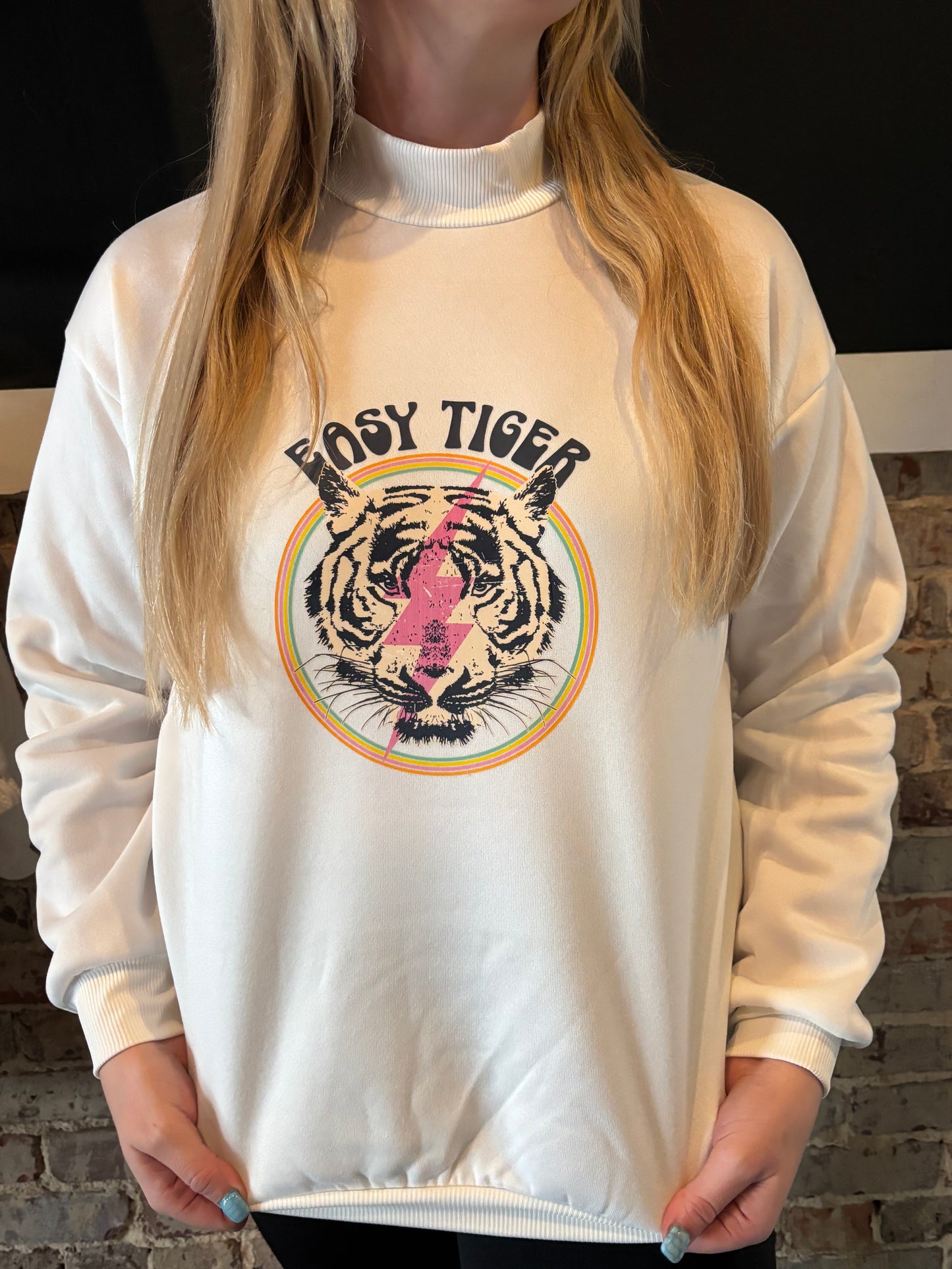 Juniors Smocked Neck Easy Tiger