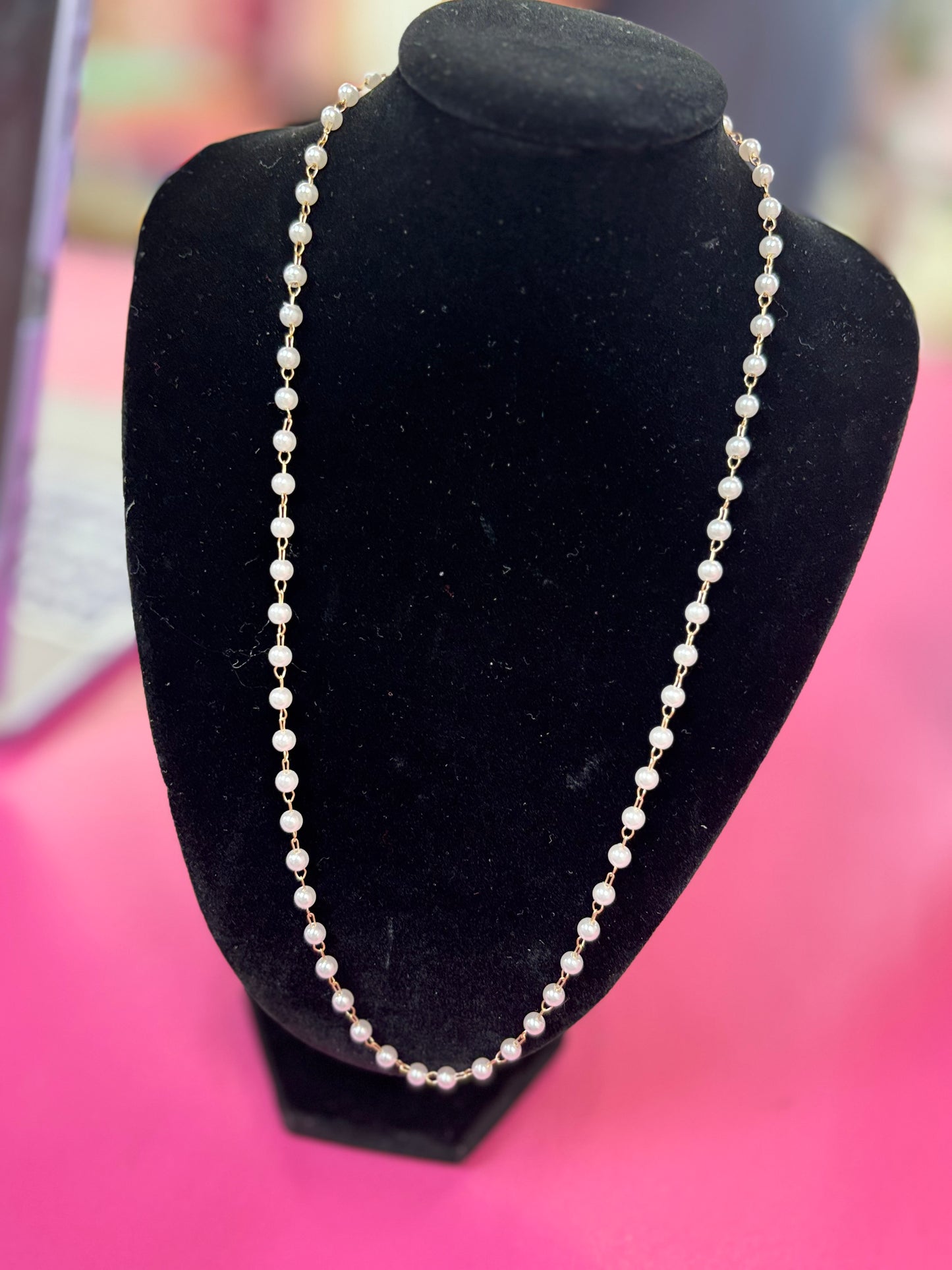 Permanent Jewelry Pearl Clasp Necklace
