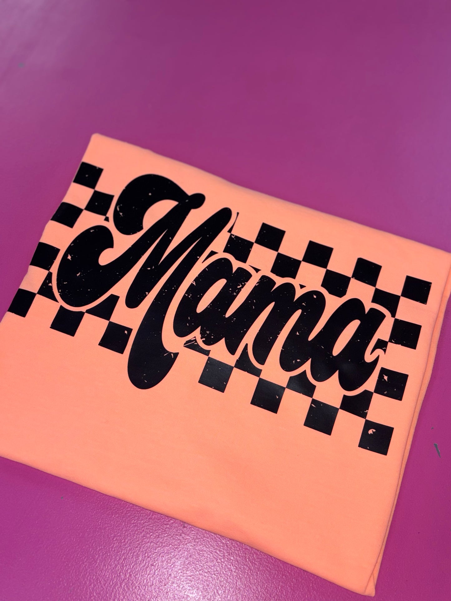 Mama Checkered CC Tee