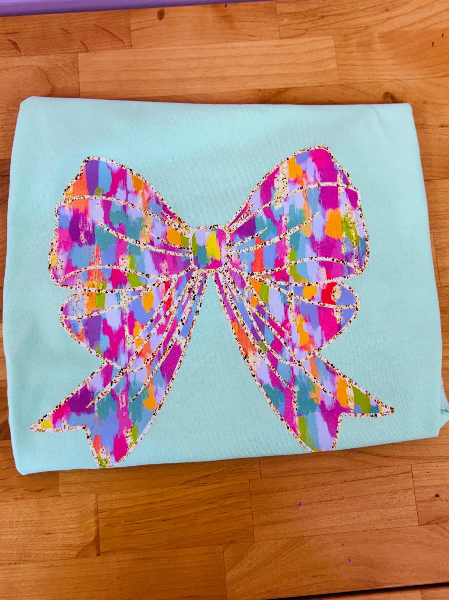 Multi-Colored Bow Tee