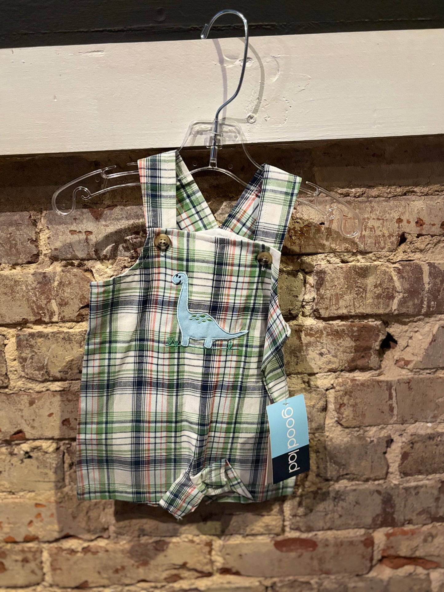 Dino Plaid Adventure Romper