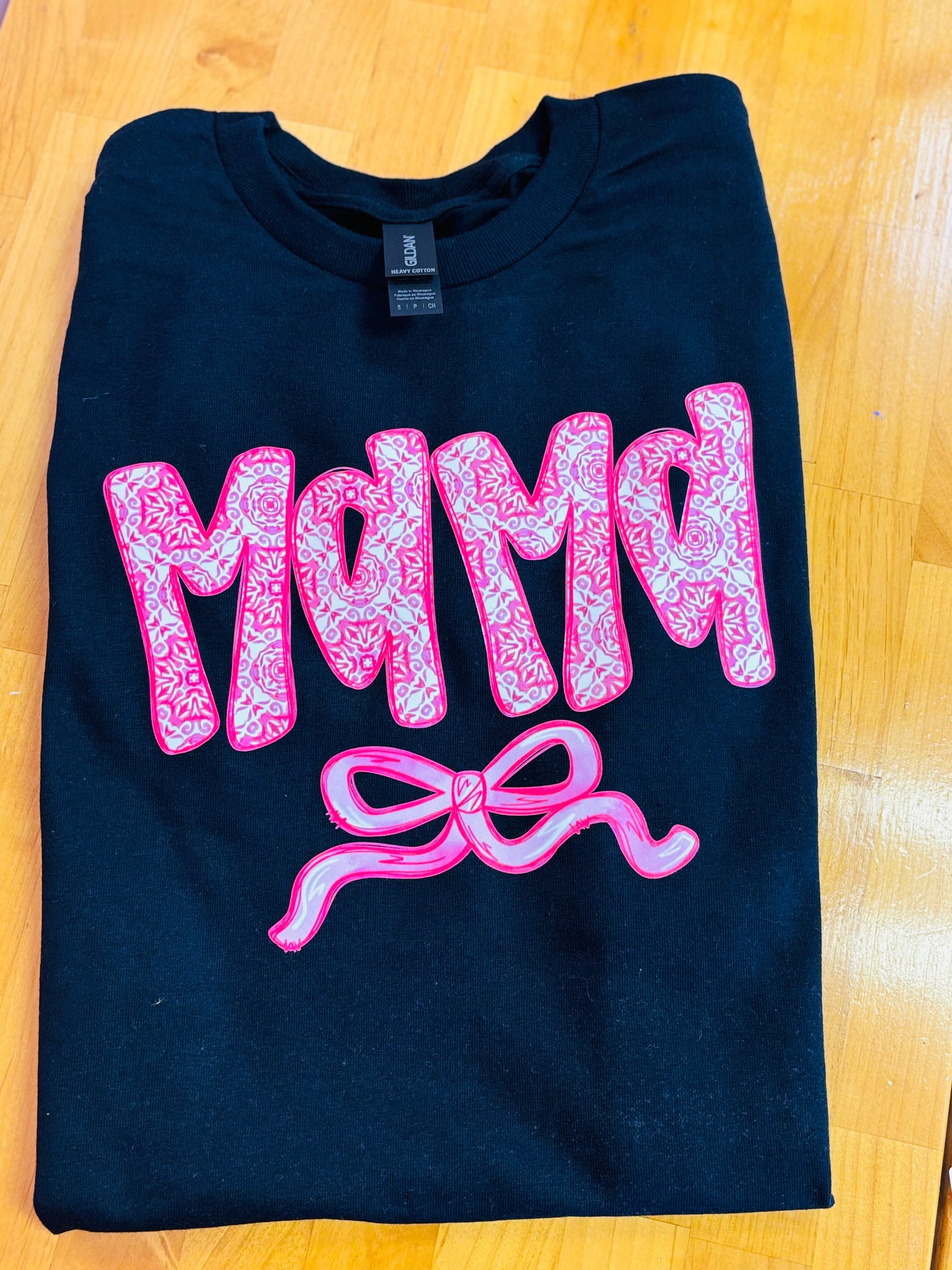 Mama Pink Bow Tee