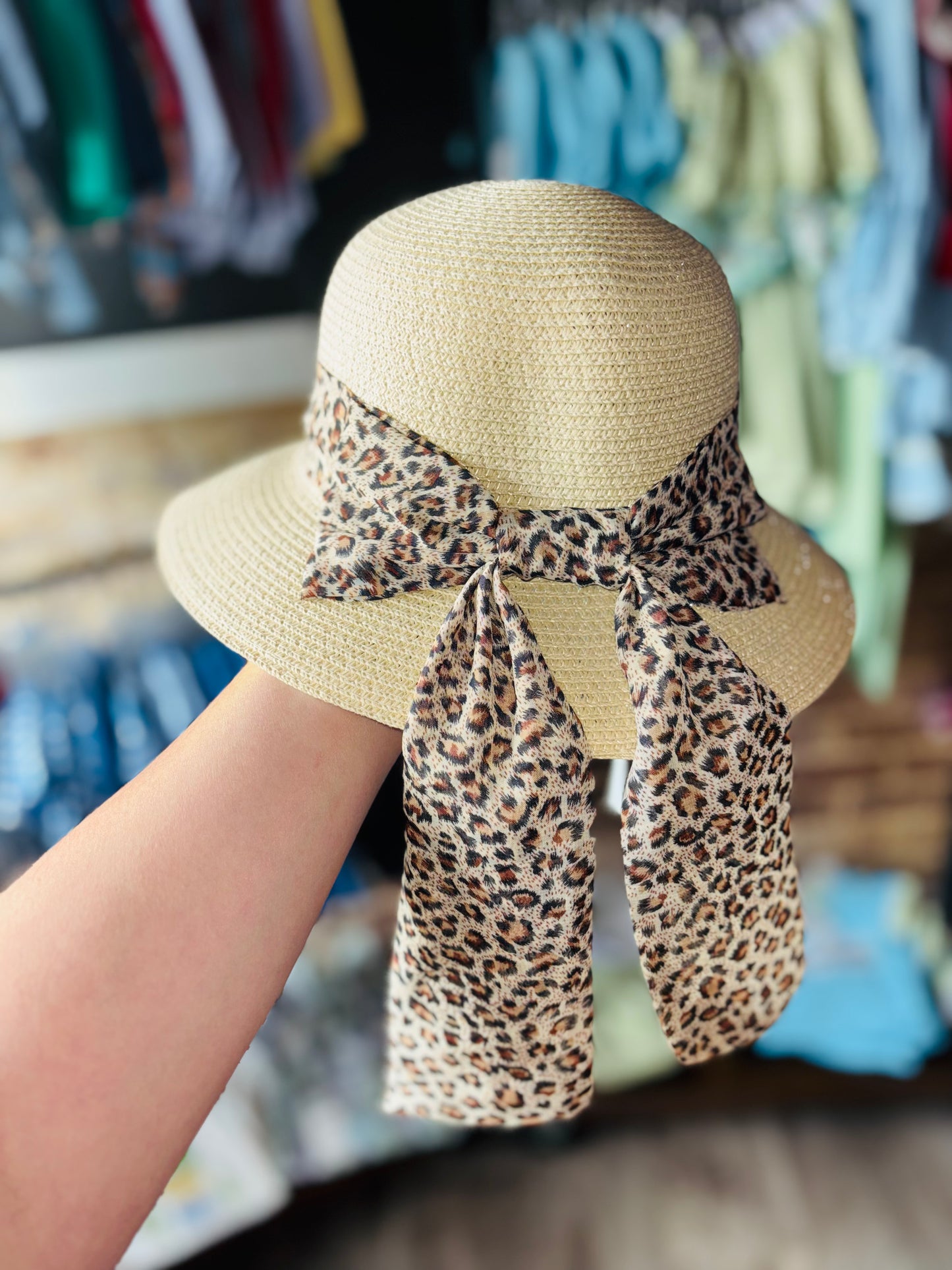Kid’s Leopard Bow Sunhat