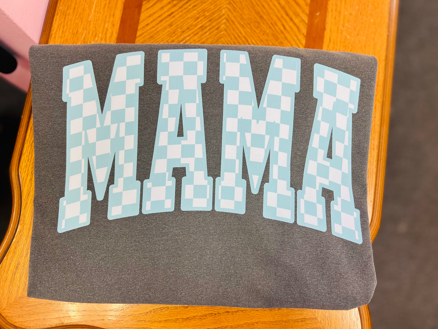 Mama Checkered Print