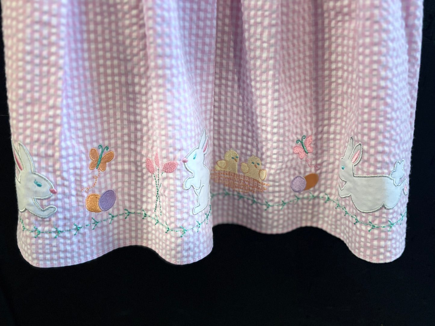 Pink Bunny Seersucker Dress
