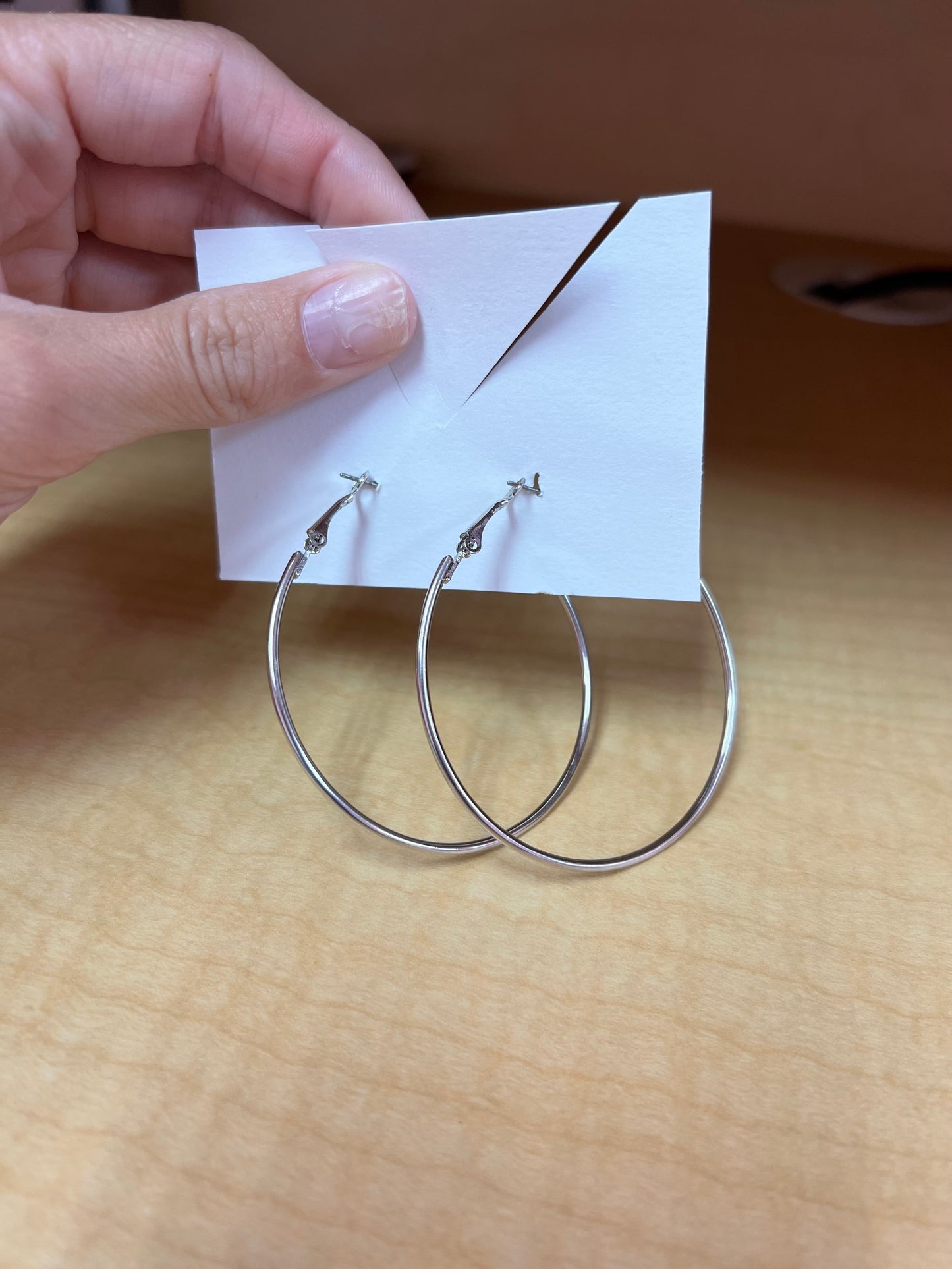 Silver Large Hoop Earrings