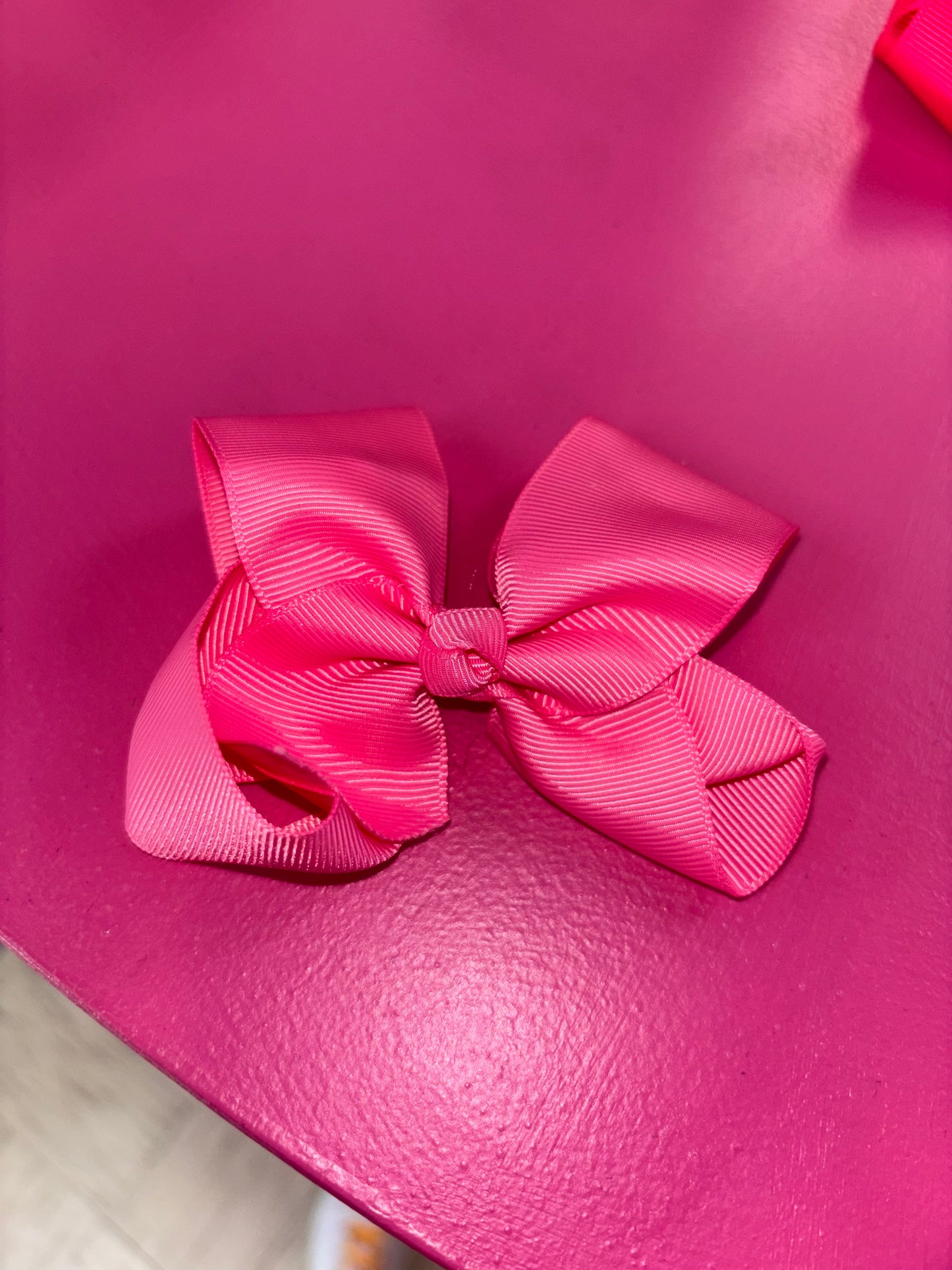 Pink 3in Alligator Clip Bow