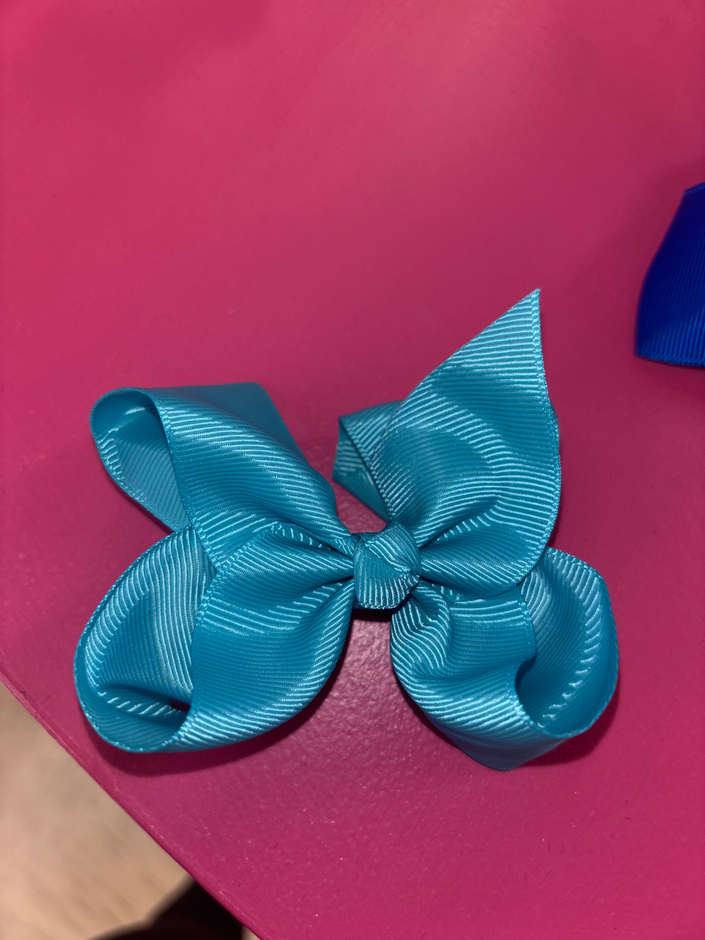 Aqua Blue 3in Alligator Clip Bow