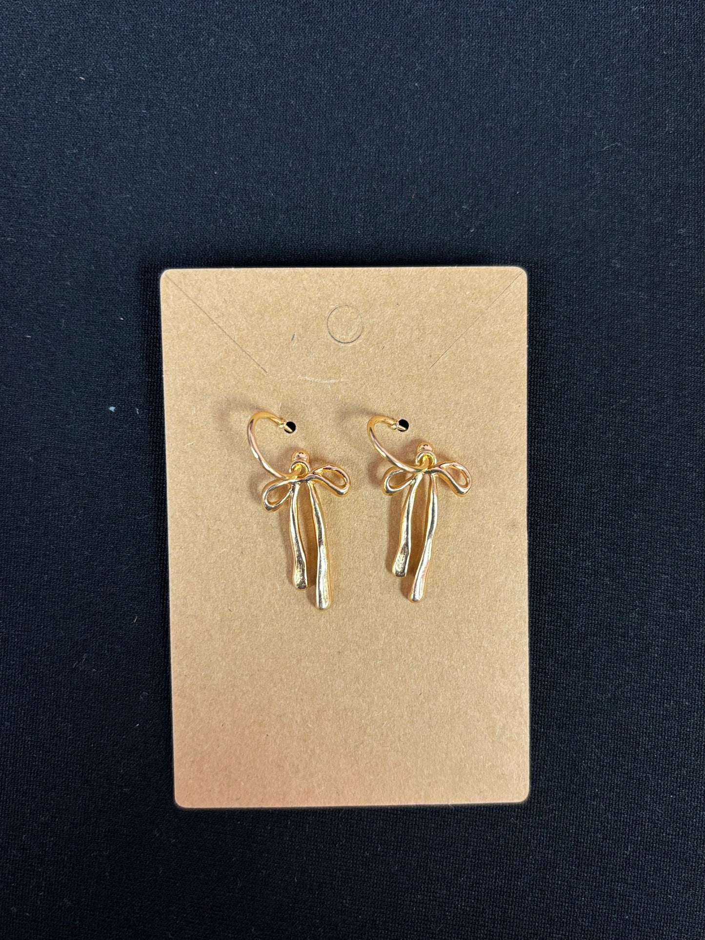 Gold Bow Earrings