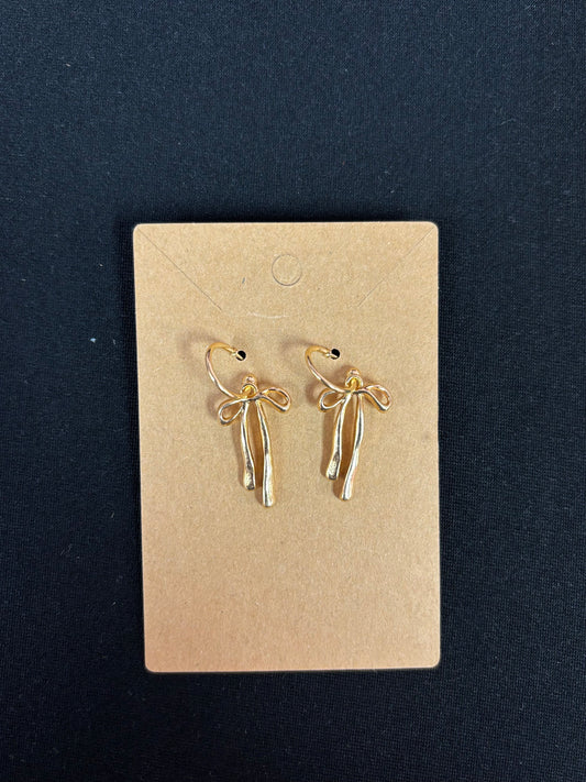 Gold Bow Earrings