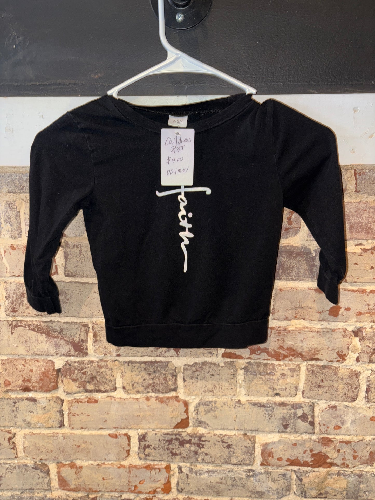 Children’s Black Sweatshirt 2/3T