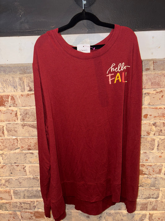 Women’s Hello Fall Long Sleeved Tee XLarge