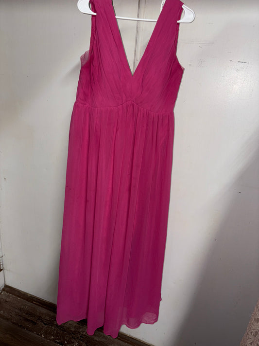 Women’s 1X Pink Chiffon Formal Gown