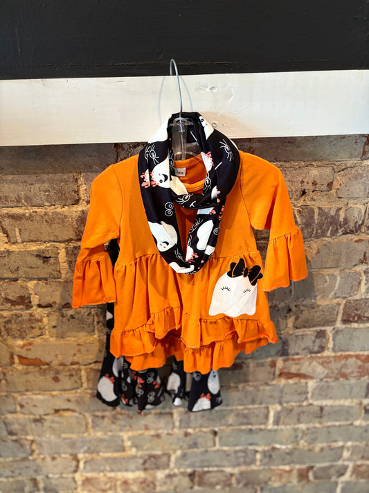 Halloween Orange Ruffled Set