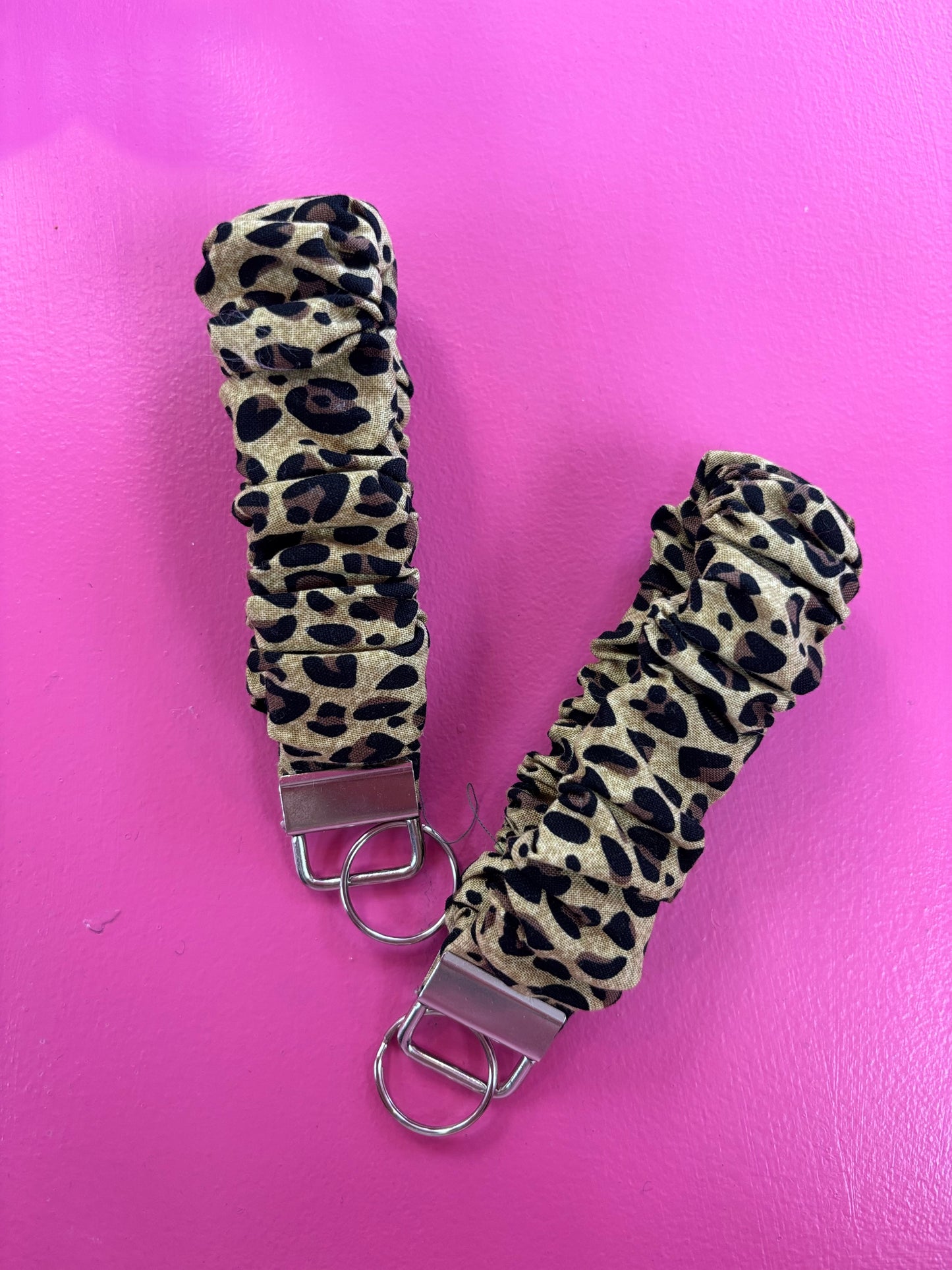 Cheetah Scrunchie Keychain