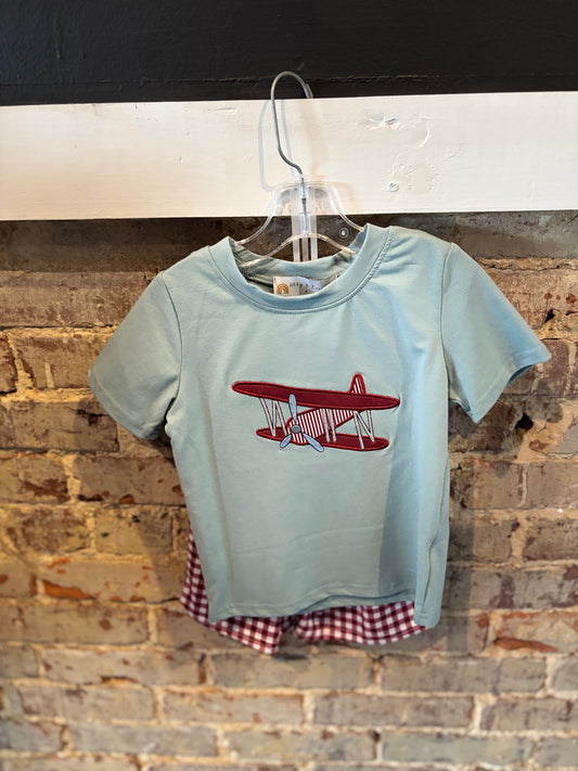 Plaid Airplane Set