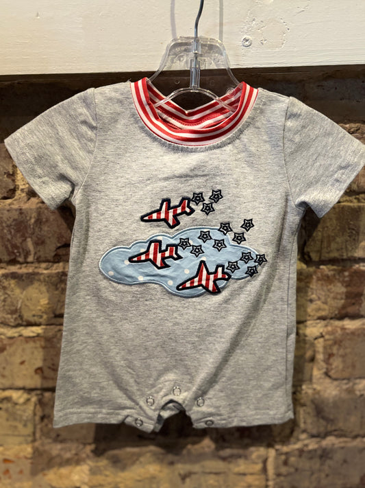 Red, White, and Zoom Romper