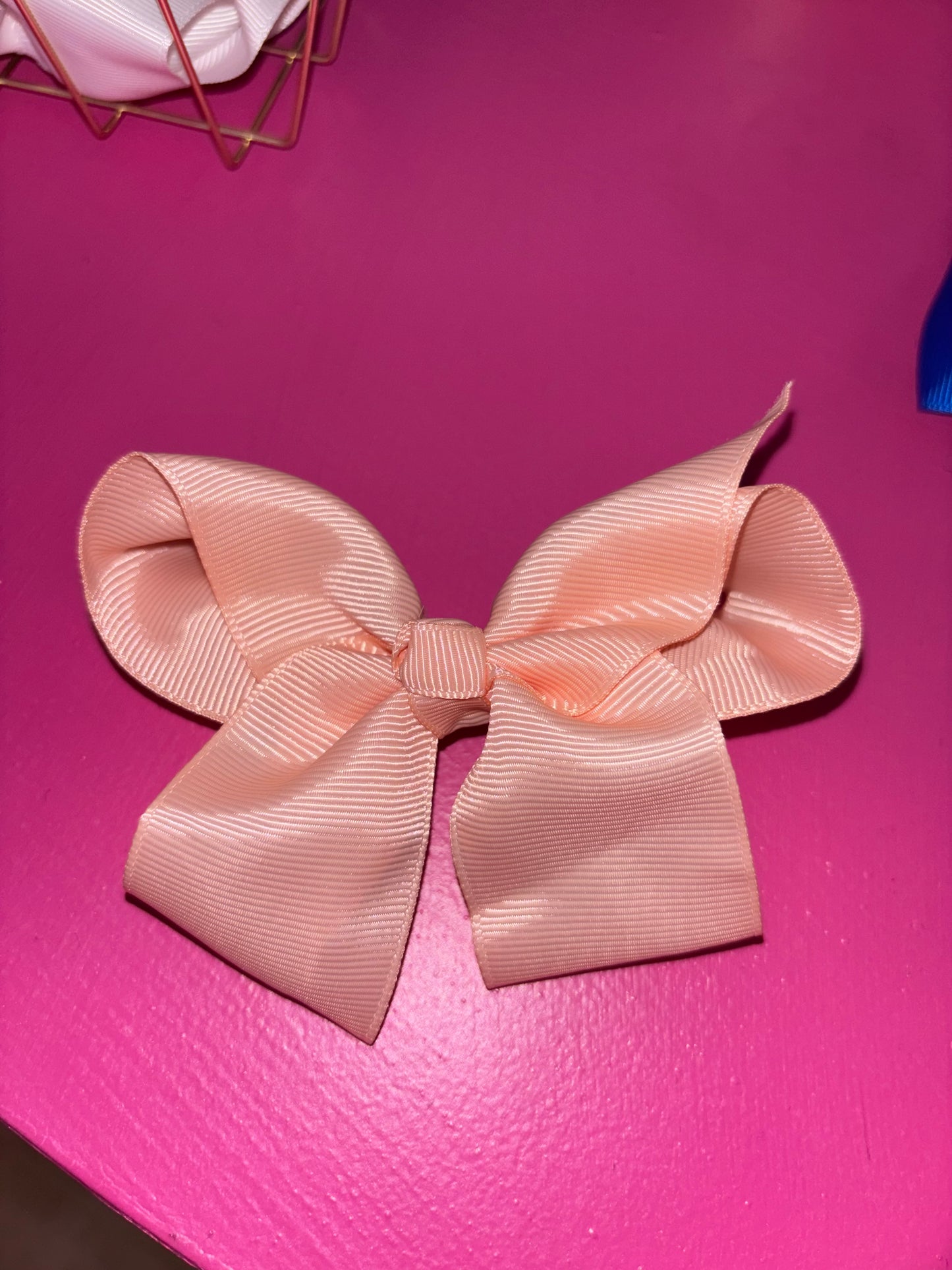 Creamy Pink 3in Alligator Clip Bow