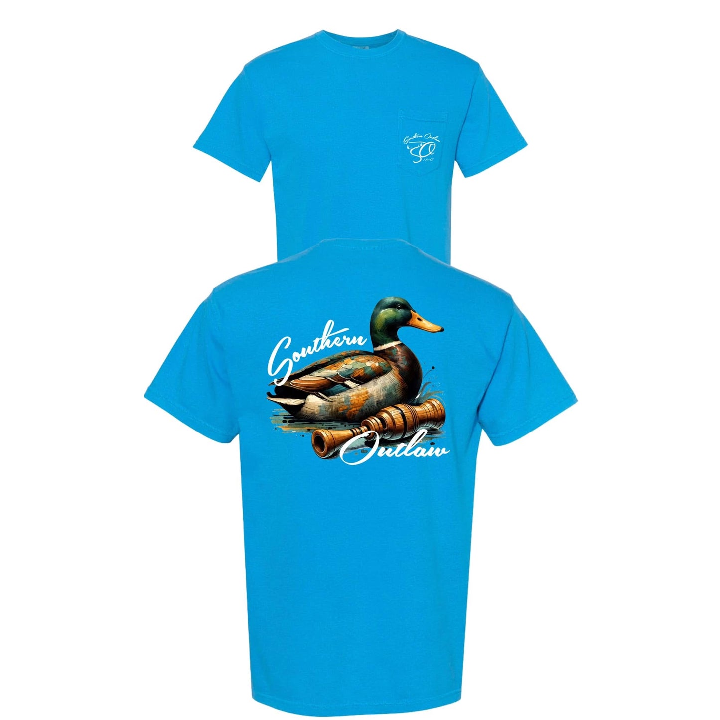 Southern Outlaw Mallard Blue Pocket Tee