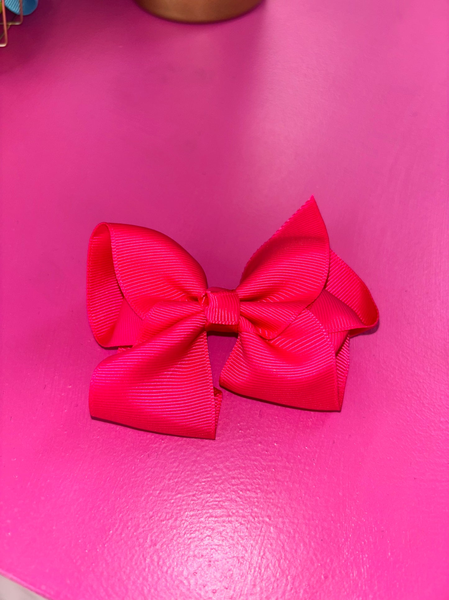 Hot Pink 3in Alligator Clip Bow