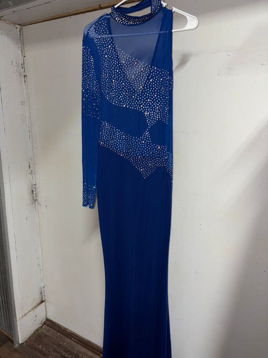 Women’s Medium Blue Sequin Formal Dress