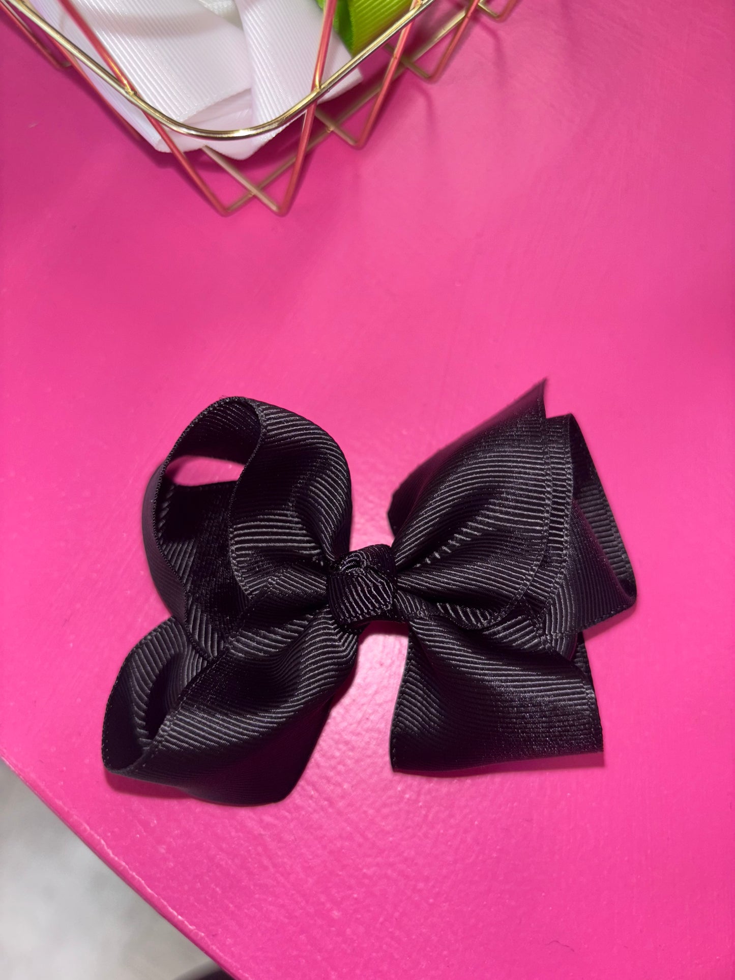 Black 3in Alligator Clip Bow