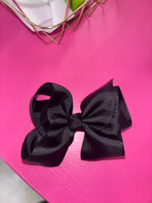 Black 3in Alligator Clip Bow