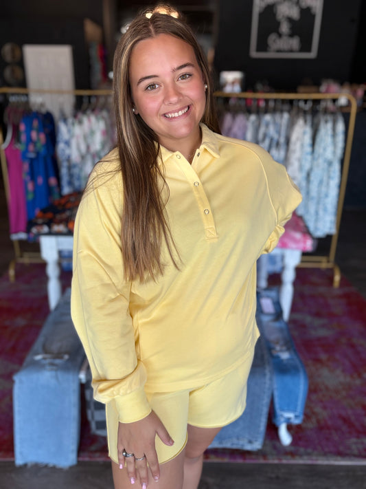 Golden Hour Polo Short Set