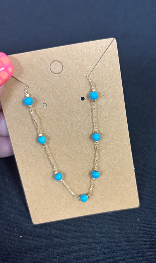 Blue Beaded Necklace