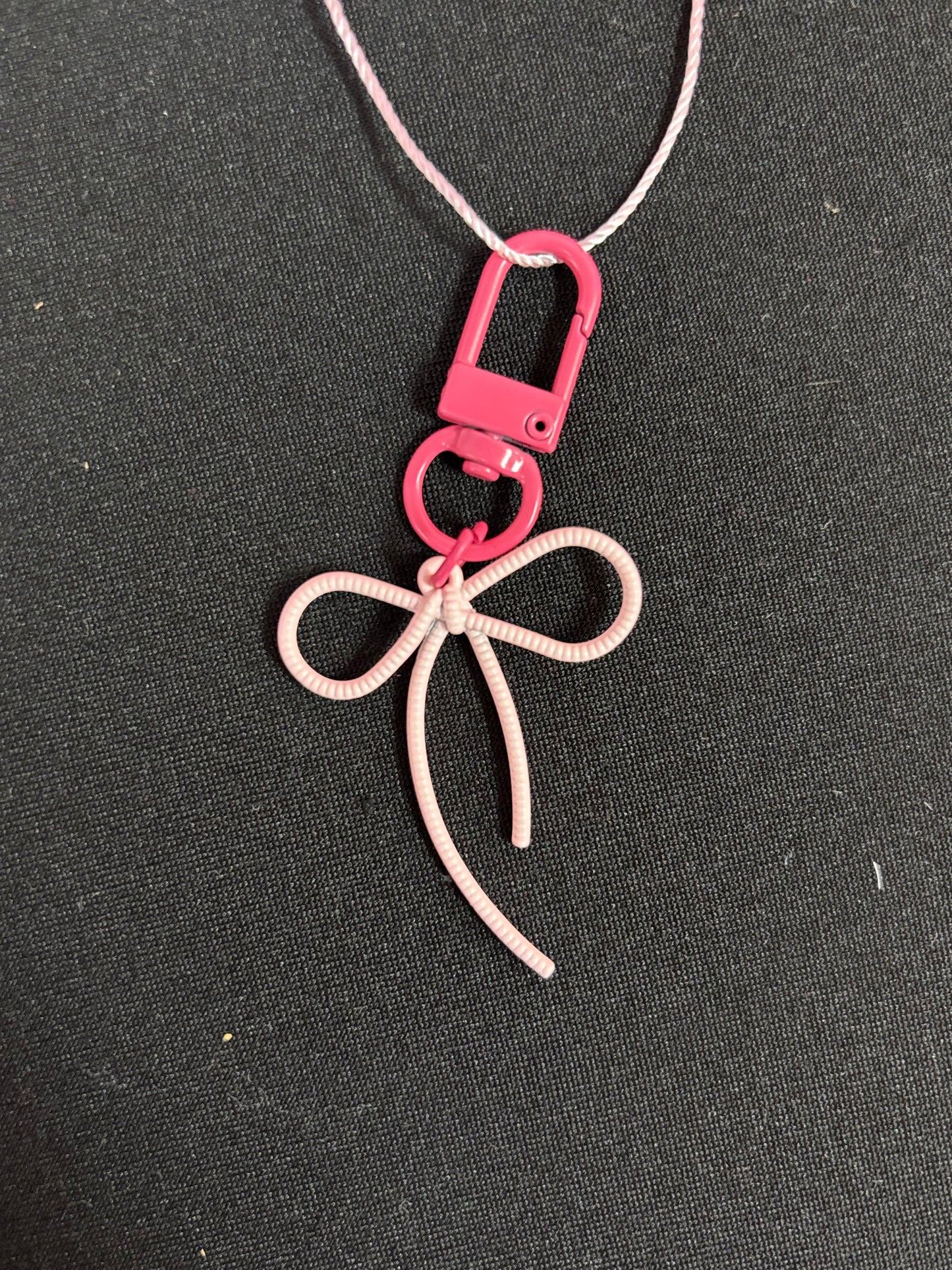 Light Pink Bow Keychain