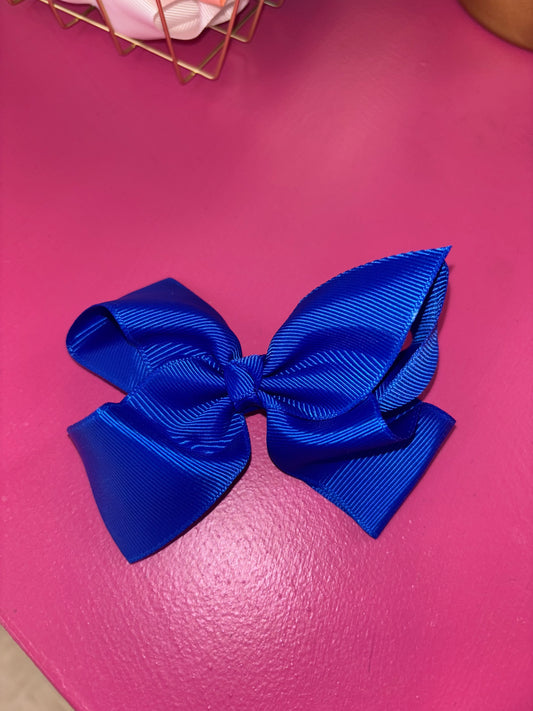 Deep Blue 3in Alligator Clip Bow