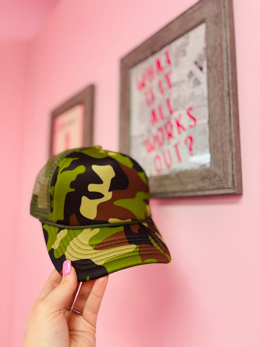 Camo Blank Trucker Hat