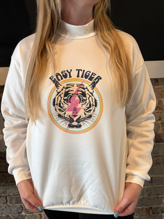 Juniors Smocked Neck Easy Tiger