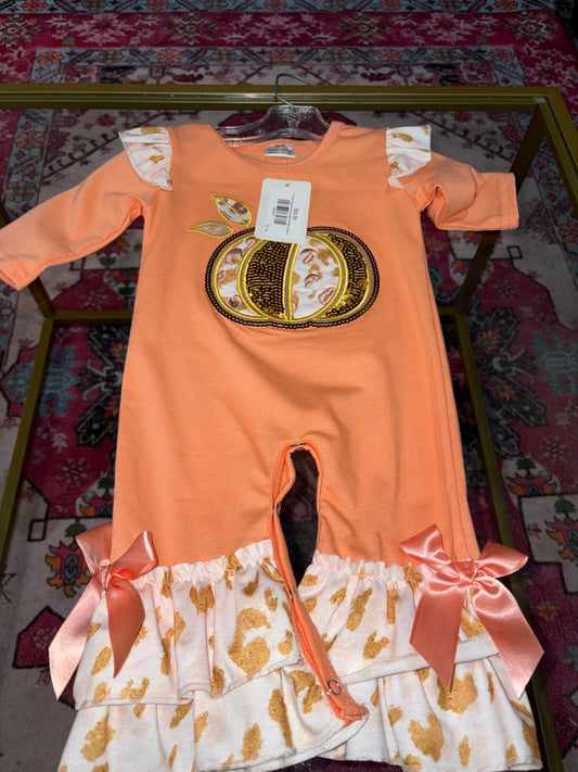 Girls Punpkin Onesie