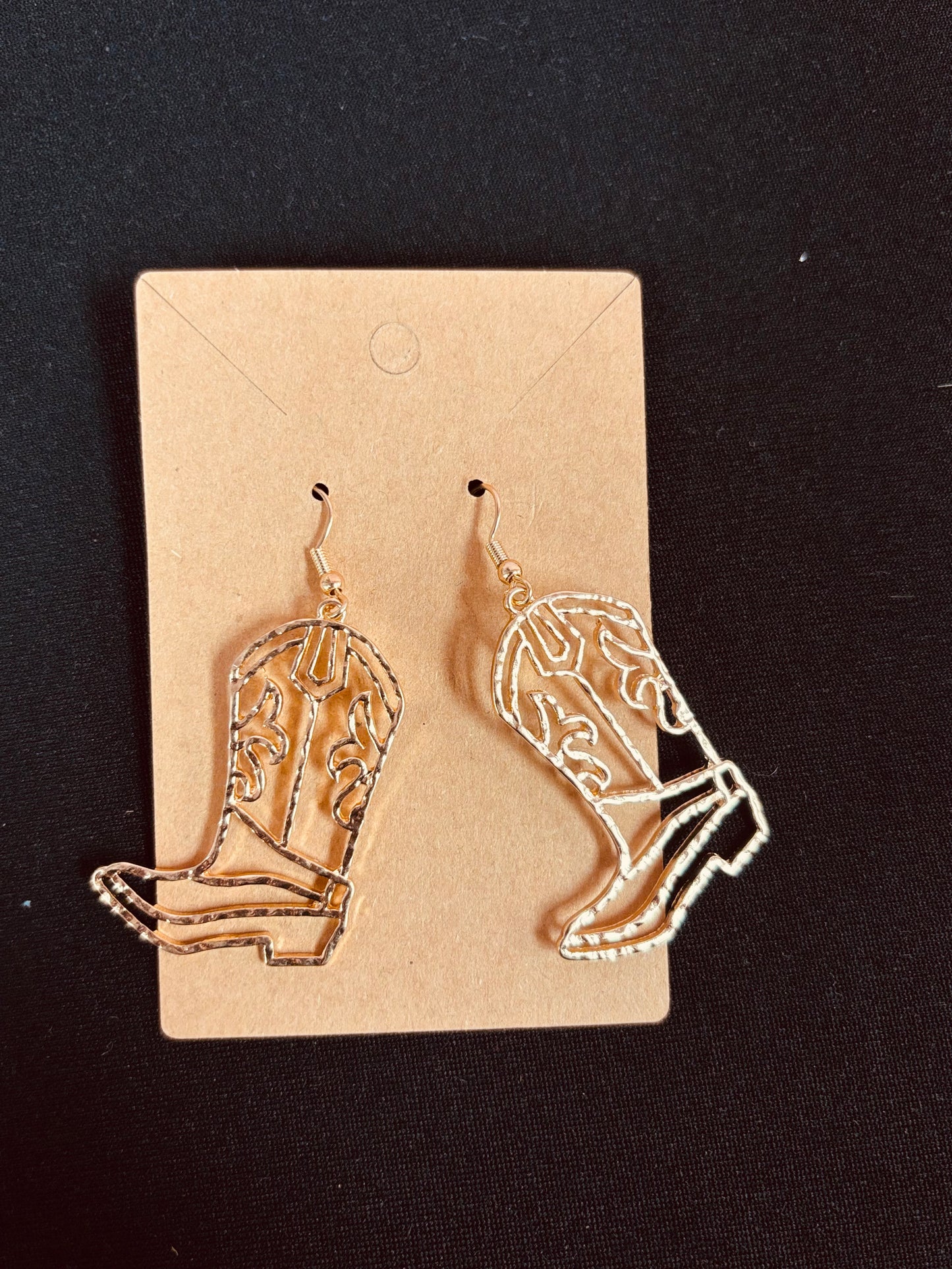 Gold Boot Earrings