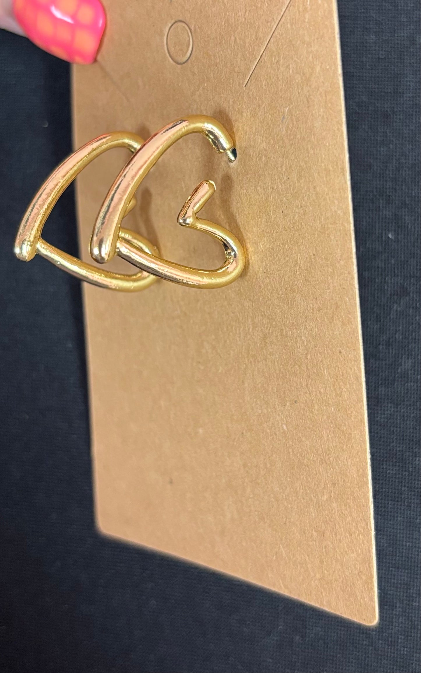 Gold Heart Earrings