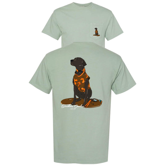 Southern Outlaw Lab Olive Green Pocket Tee