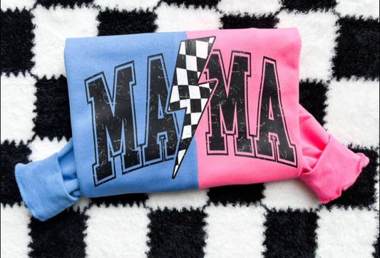 Blue & Pink Crewneck