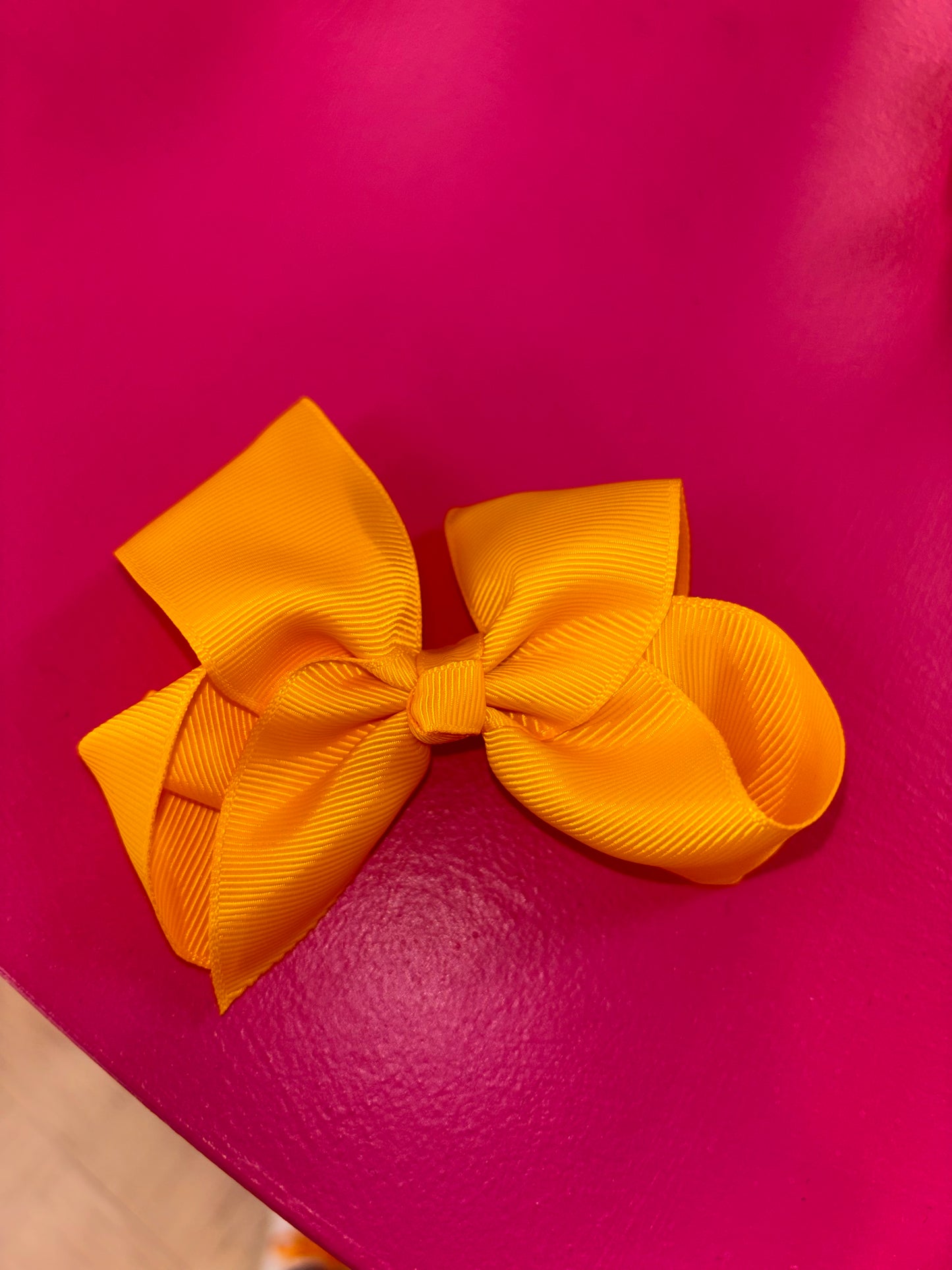 Yellow 3in Alligator Clip Bow