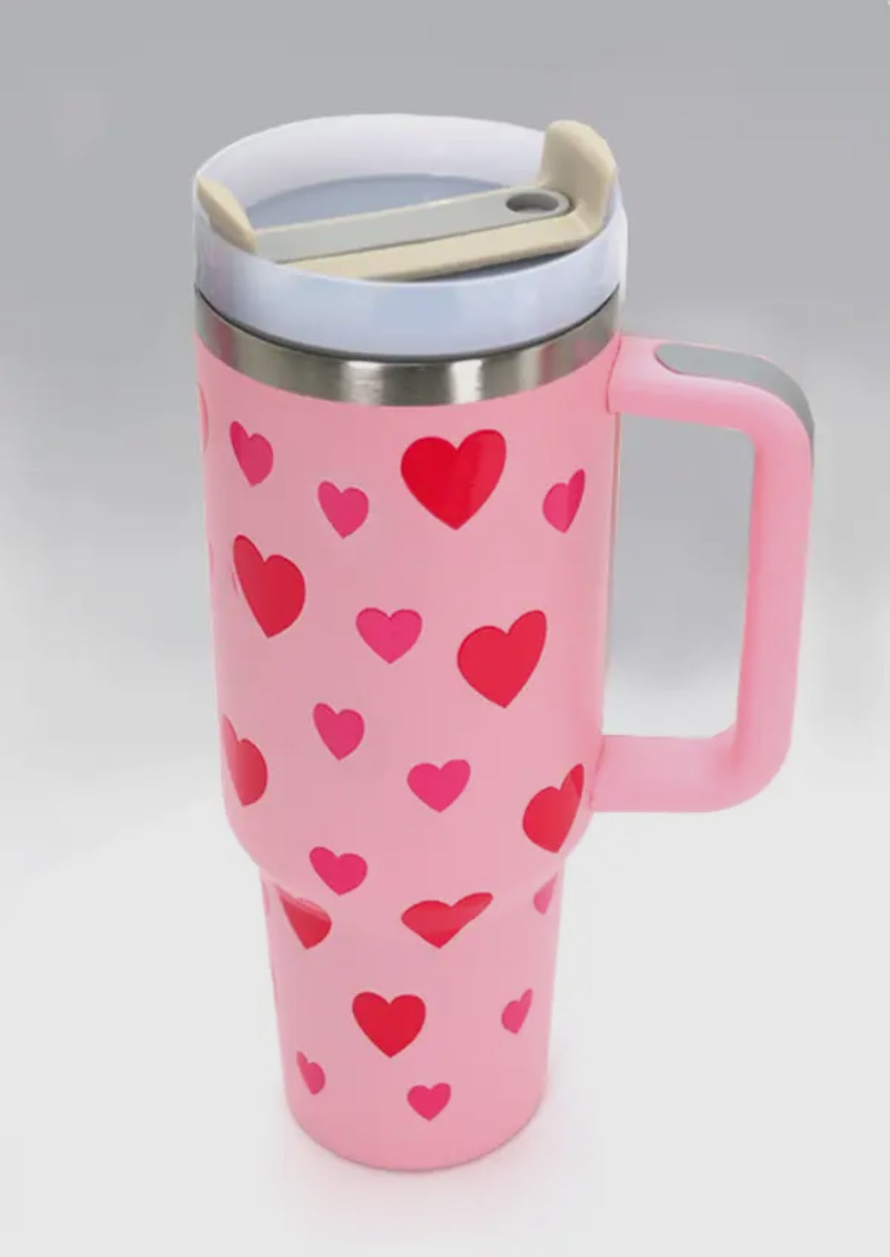 Pink Heart 40 oz Tumbler