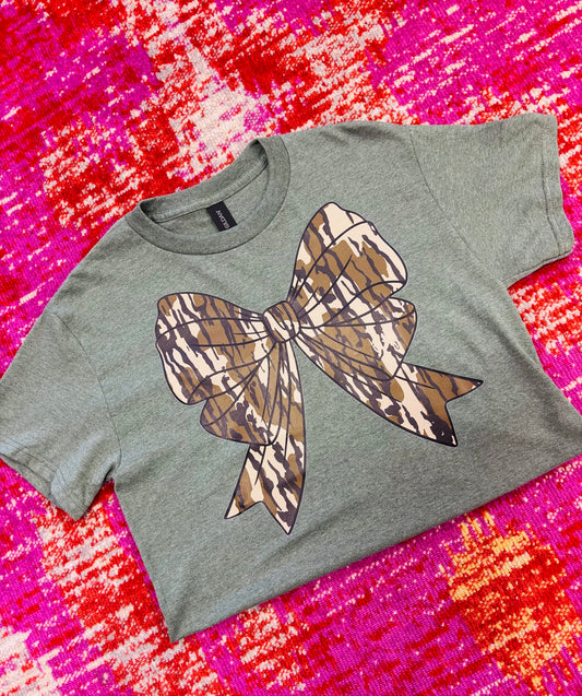 Bottomland Camo Bow Tee