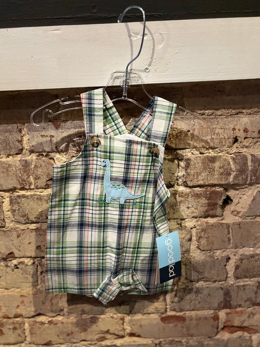 Dino Plaid Adventure Romper