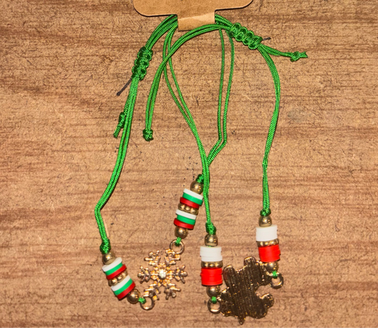 Snowflake + Reindeer Christmas Bracelet Set