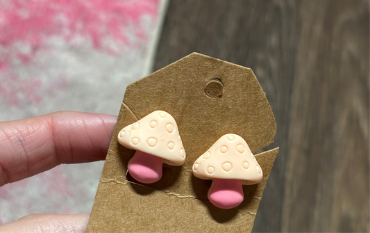 Mushroom Clip-On earrings